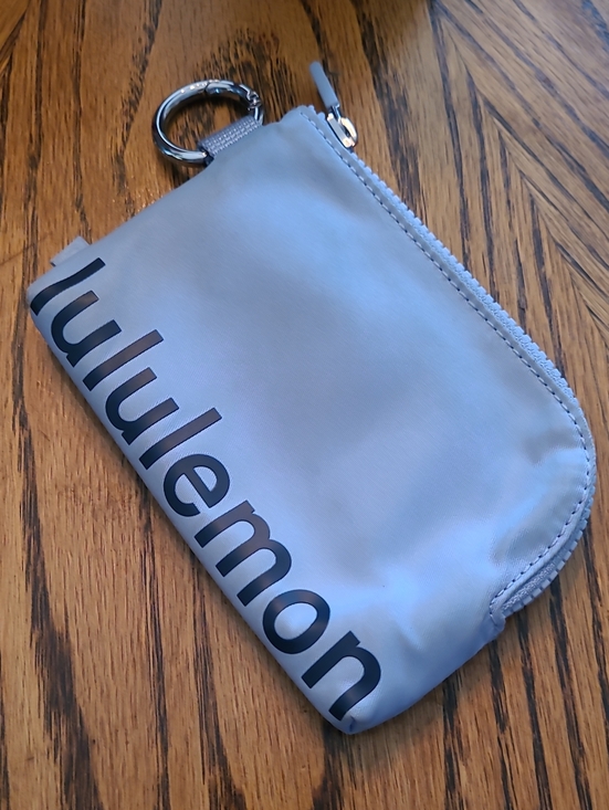 lululemon athletica Other - lululemon athletica Light Gray Zip Key Pouch with Ring